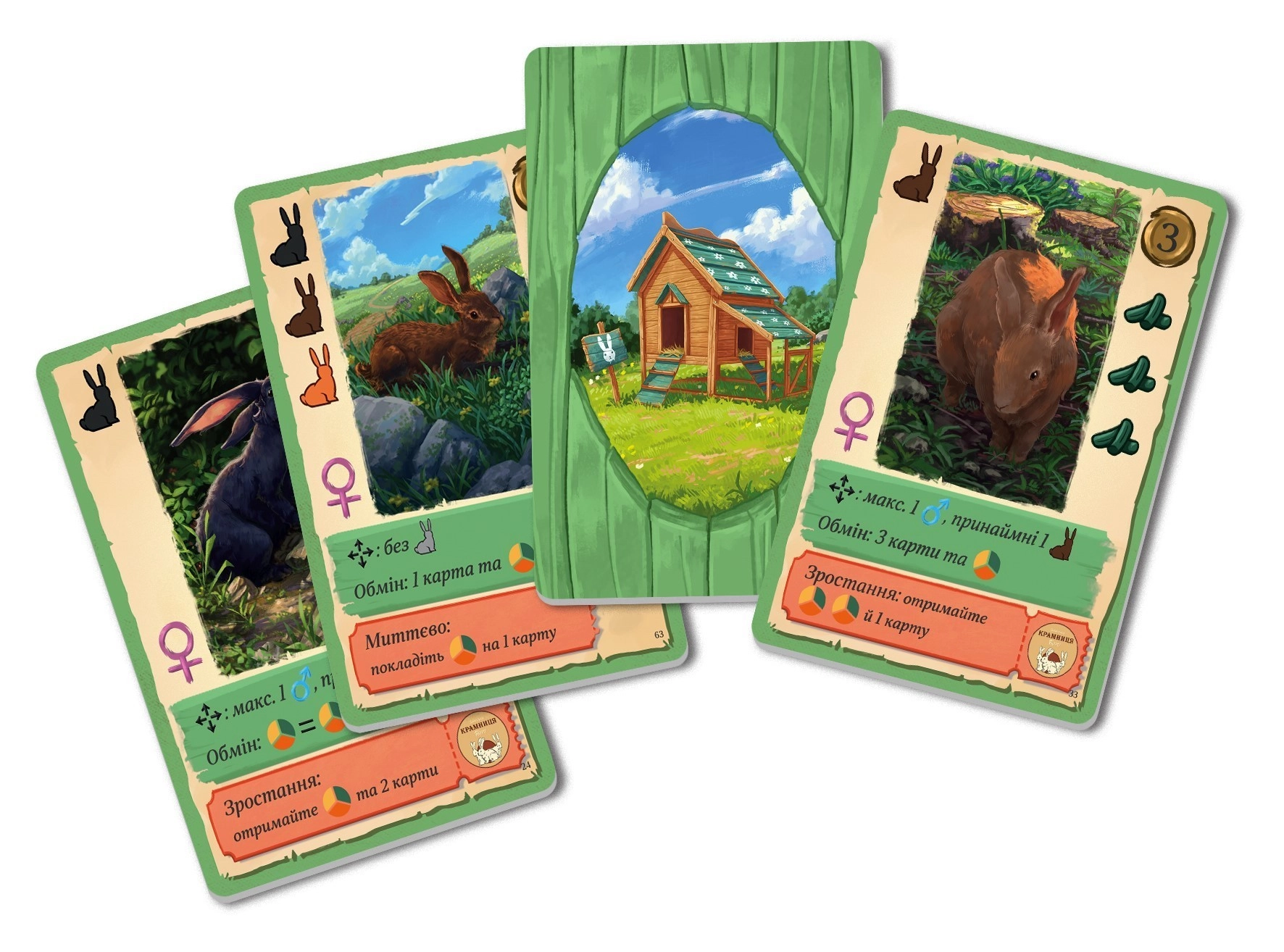 Настольная игра Кролики (Coney), бренду Woodcat, для 1-4 гравців, час гри < 30мин. - 3 - KUBIX 