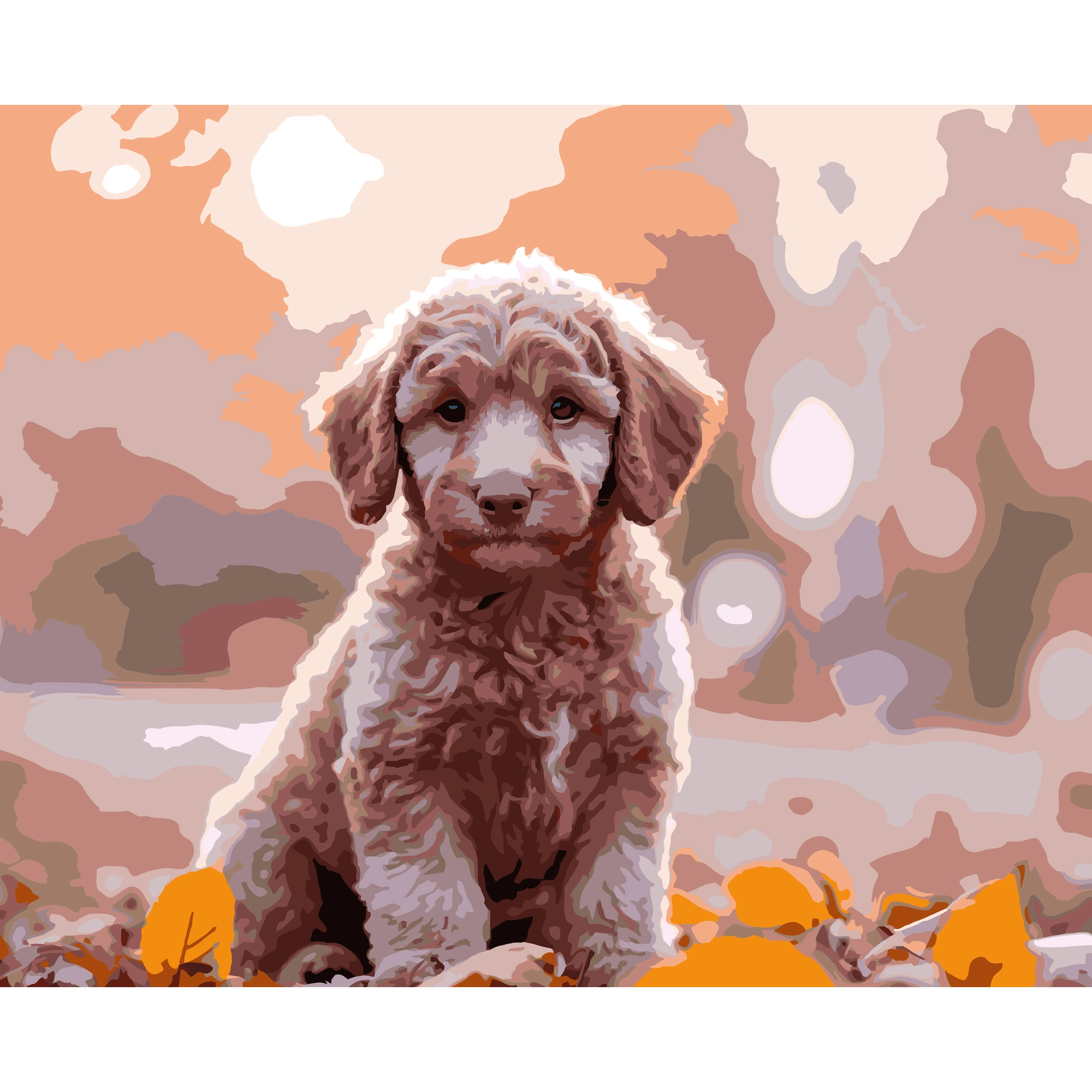 Картина по номерам Осенний песик (40х50 см), бренду Strateg - KUBIX