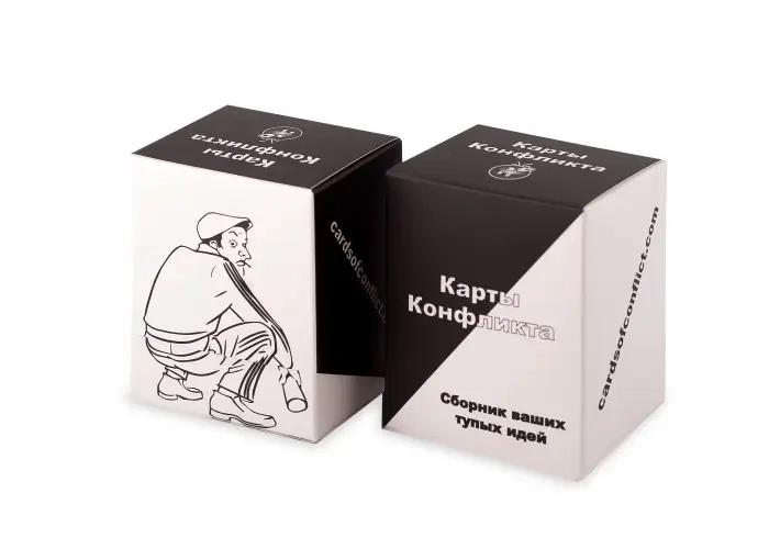 Настольная игра «Карты конфликта. Сборник ваших тупых идей» (Conflict cards. A collection of your stupid ideas), бренду iPartyGames, для 4-12 гравців, час гри > 60мин. - KUBIX