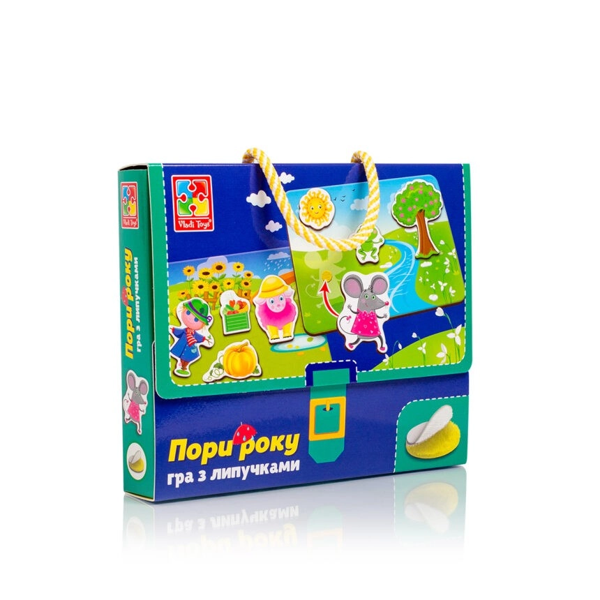 Настільна гра Пори року (з липучками), бренду Vladi Toys, для 1-1 гравців - KUBIX