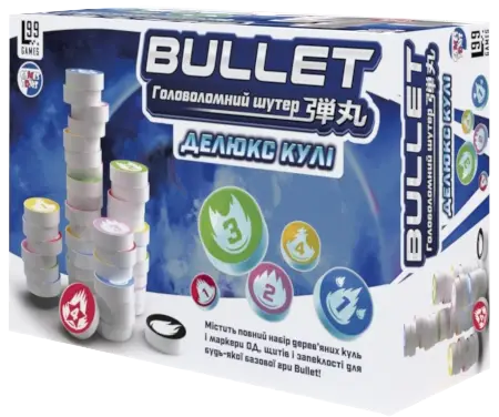Настольная игра Bullet. Делюкс пули (Bullet: Deluxe Bullets), бренду Games 7Days, для 1-4 гравців, час гри < 30мин. - KUBIX