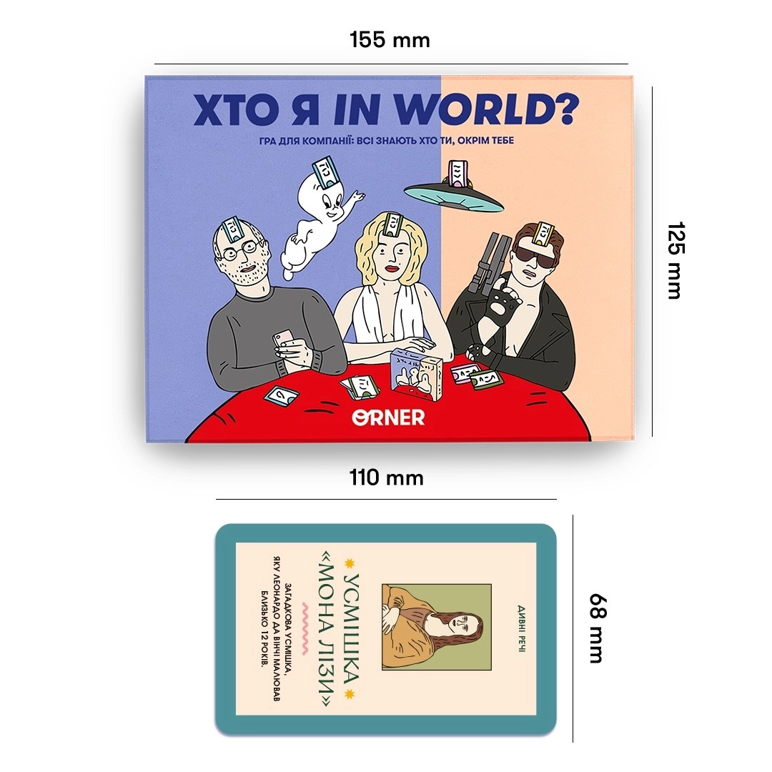 Настільна гра Хто я in world?, бренду ORNER, для 2-12 гравців, час гри < 30хв. - 8 - KUBIX 