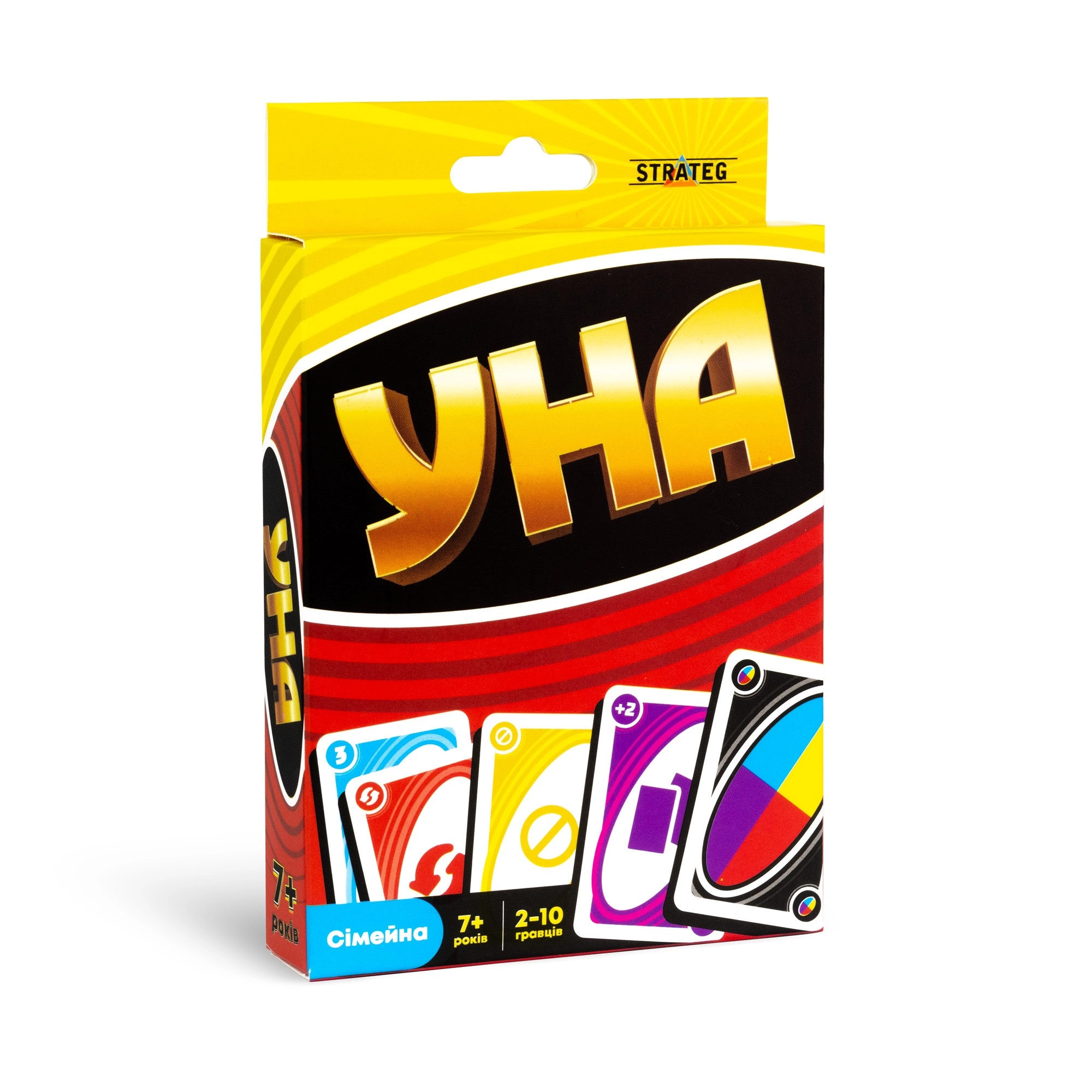 Настольная игра УНА классик, бренду Strateg, для 2-10 гравців, час гри < 30мин. - KUBIX