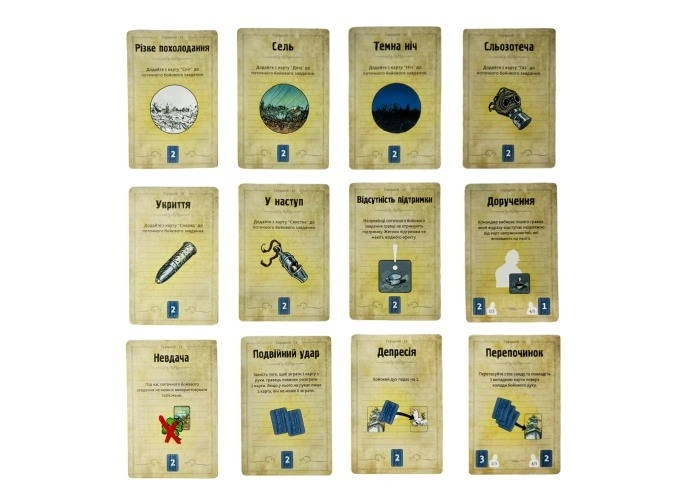 Настольная игра "Братья. Снова в бой!" (The Grizzled: At Your Orders!), бренду Планета Игр, для 1-5 гравців, час гри < 30мин. - 4 - KUBIX 