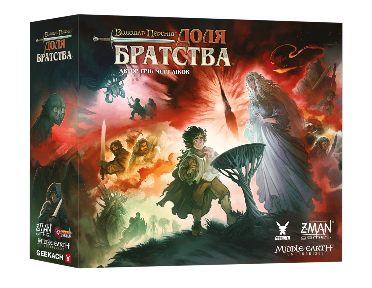 Настільна гра Володар Перснів. Доля братства (The Lord of the Rings: Fate of the Fellowship), бренду Geekach Games, для 1-5 гравців, час гри > 60хв. - KUBIX