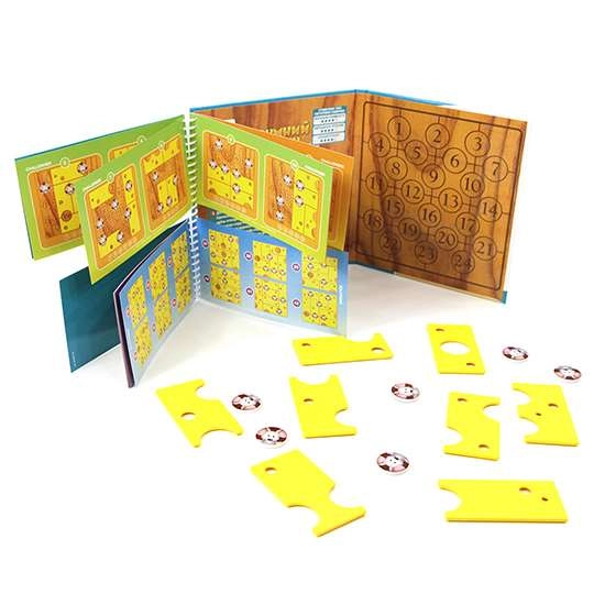 Настільна гра Розумний сирник. Дорожня магнітна гра (Brain cheeser. Road magnetic game), бренду Smart Games, для 1-1 гравців, час гри < 30хв. - 2 - KUBIX 