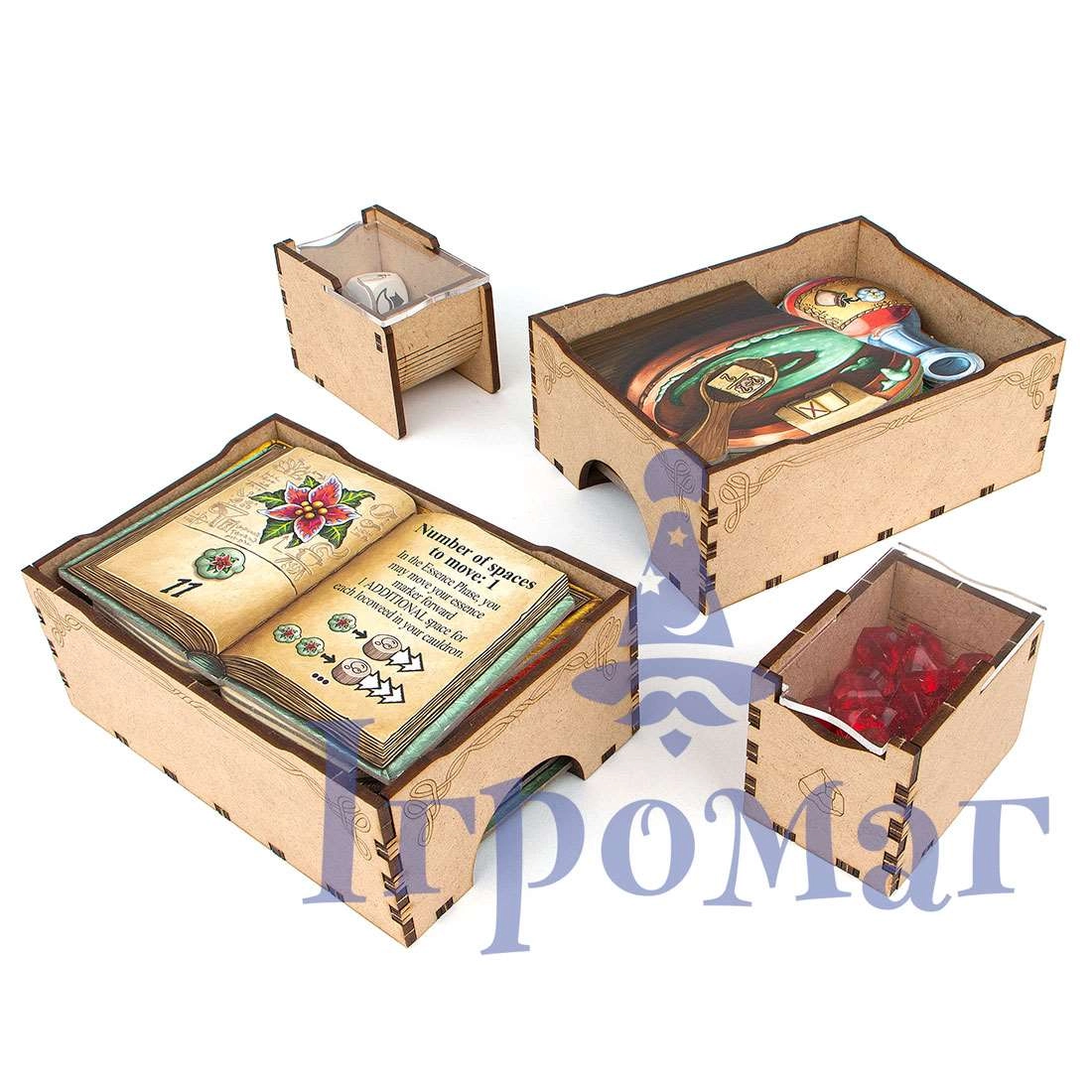Органайзер для настільної гри Пройдисвіти Кведлінбурга (Organizer for boardgame The Quacks of Quedlinburg), бренду Tower Rex - 14 - KUBIX 