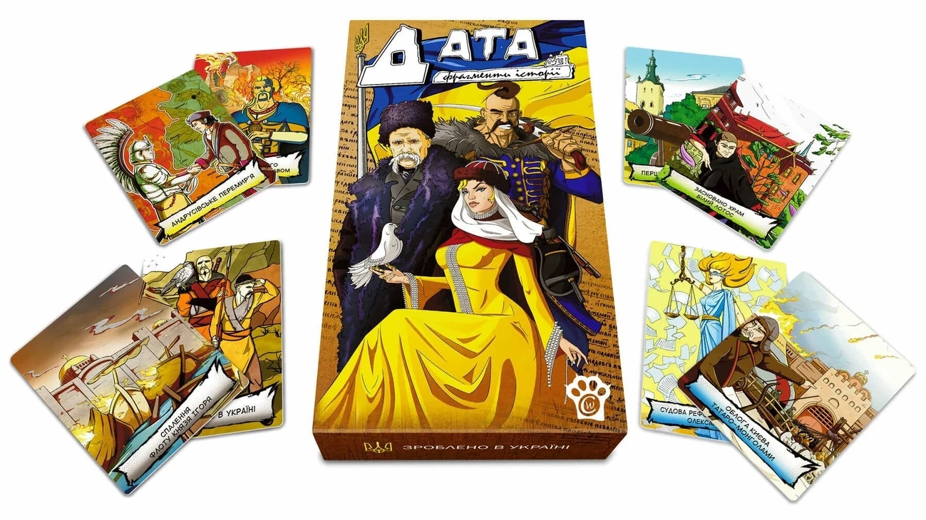 Настольная игра Дата. Фрагменты истории (Date: Fragments of History) , бренду Woodcat, для 2-4 гравців, час гри < 30мин. - 3 - KUBIX 