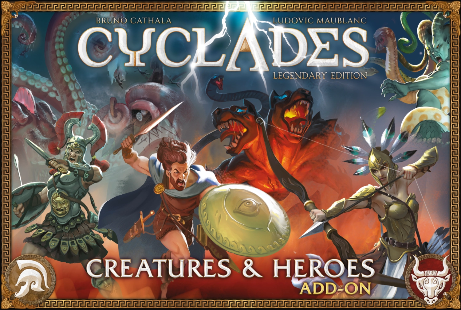 Настільна гра Кіклади. Легендарне видання. Монстри і герої (Cyclades: Creatures & Heroes), бренду Geekach Games, для 2-6 гравців, час гри > 60хв. - 3 - KUBIX 