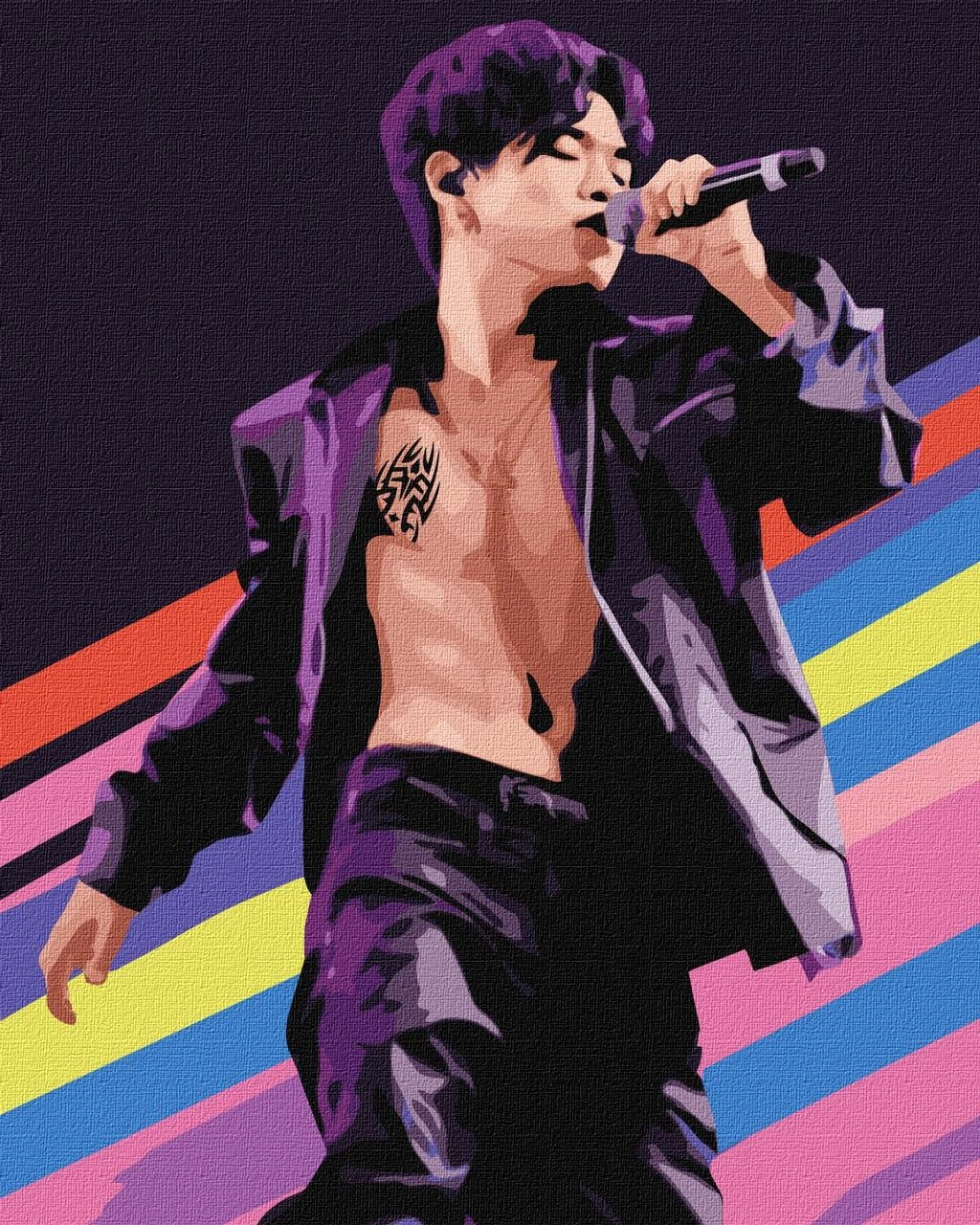 Картина за номерами K-pop БТС Мелодія голосу (BTS) (40х50 см), бренду Ідейка - KUBIX