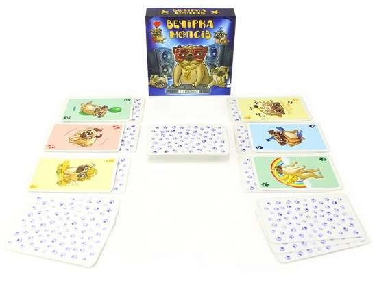 Настольная игра Вечеринка мопсов, бренду Feelindigo, для 2-5 гравців, час гри < 30мин. - 2 - KUBIX