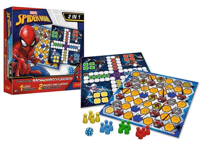 Настольная игра Человек-Паук Marvel: Лудо + Змеи и Лестницы 2 в 1 (Marvel. Spider-Man: Ludo 2 in 1), бренду Trefl, для 1-4 гравців, час гри < 30мин. - 5 - KUBIX 