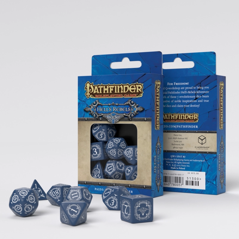 Набір кубиків Pathfinder Hell's Rebels Dice Set (7шт.), бренду Q-Workshop - KUBIX