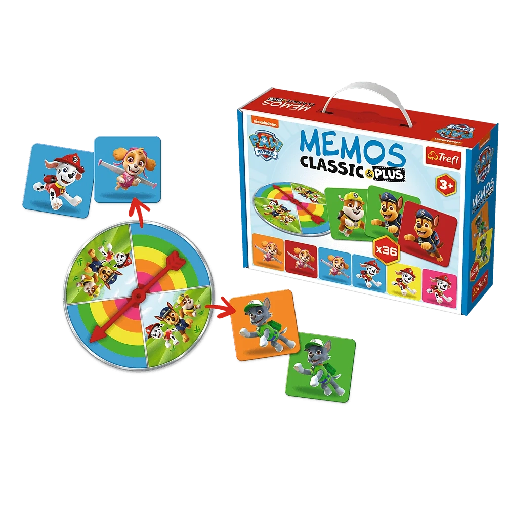 Мемос Классический: Щенячий патруль (Memos Classic&plus Paw Patrol), бренду Trefl, для 1-2 гравців - 4 - KUBIX 