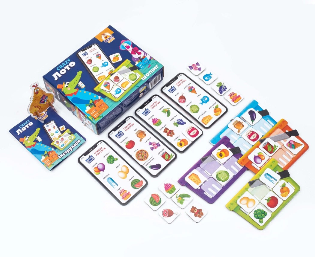 Настільна гра Crazy Лото: Шопінг, бренду Vladi Toys, для 2-4 гравців - 2 - KUBIX 