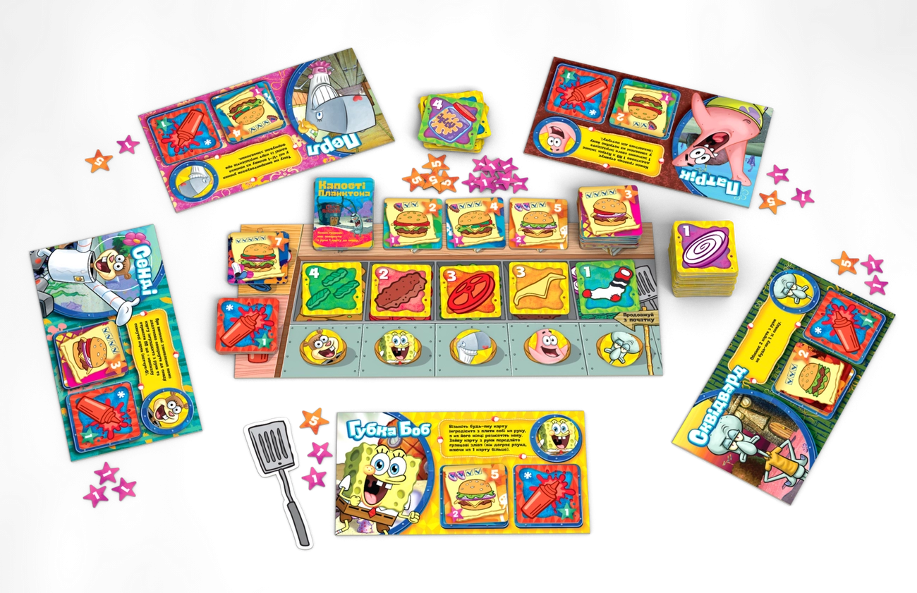 Настольная игра Губка Боб Квадратные Штаны (Spongebob Squarepants), бренду Rozum, для 2-5 гравців, час гри < 30мин. - 3 - KUBIX 