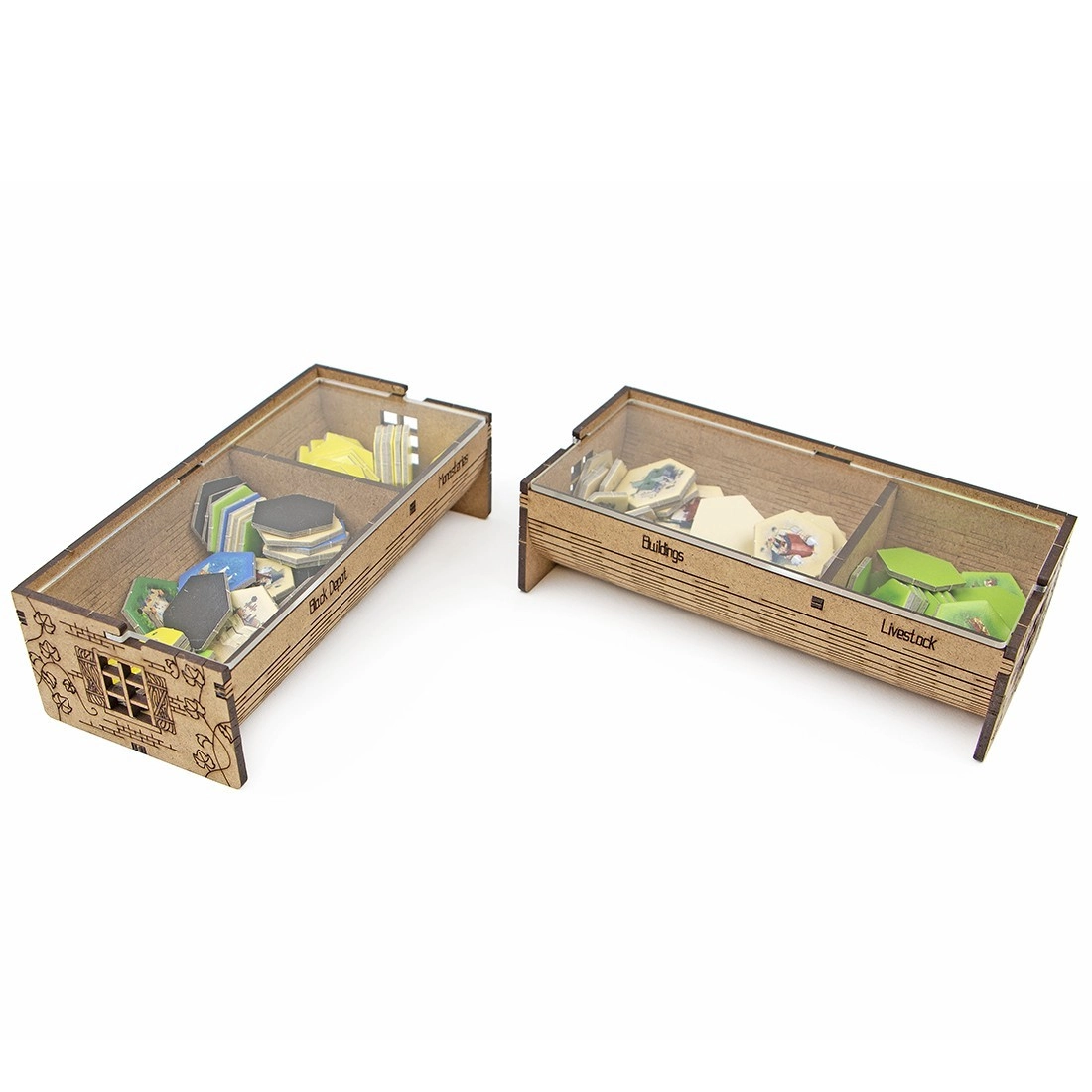 Органайзер для настольной игры Замки Бургундии (Organizer for boardgame Castles of Burgundy), бренду Tower Rex - 9 - KUBIX 