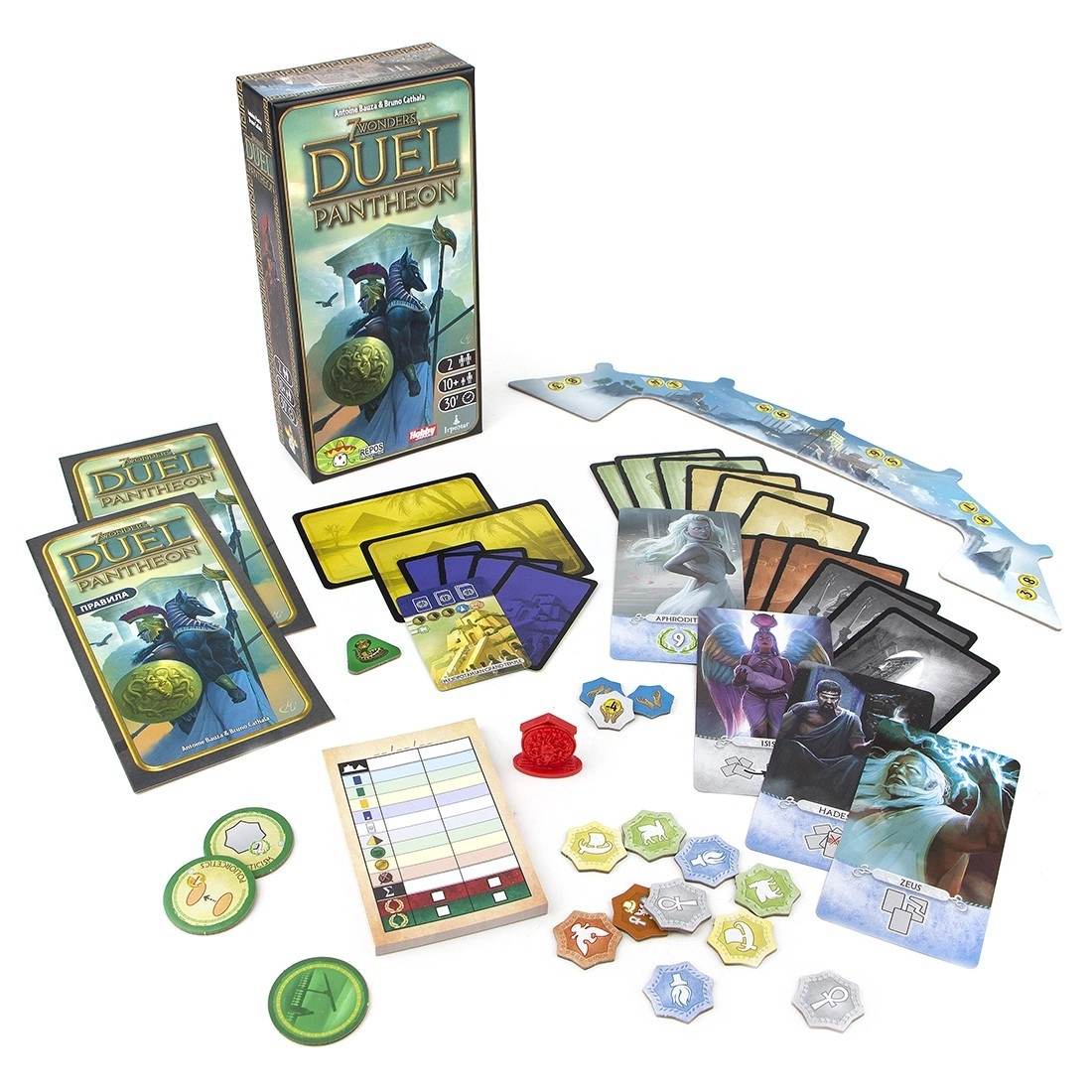 Настільна гра 7 Чудес Дуель: Пантеон (7 Wonders Duel: Pantheon), бренду Ігромаг, для 2-2 гравців, час гри < 30хв. - 5 - KUBIX 