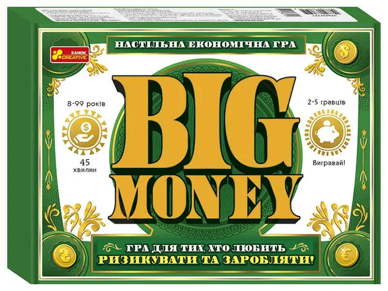Купити Настольная игра Big Money, бренду Ранок - KUBIX Настольная игра Big Money, бренду Ранок, для 2-5 гравців, час гри < 30мин. - KUBIX
