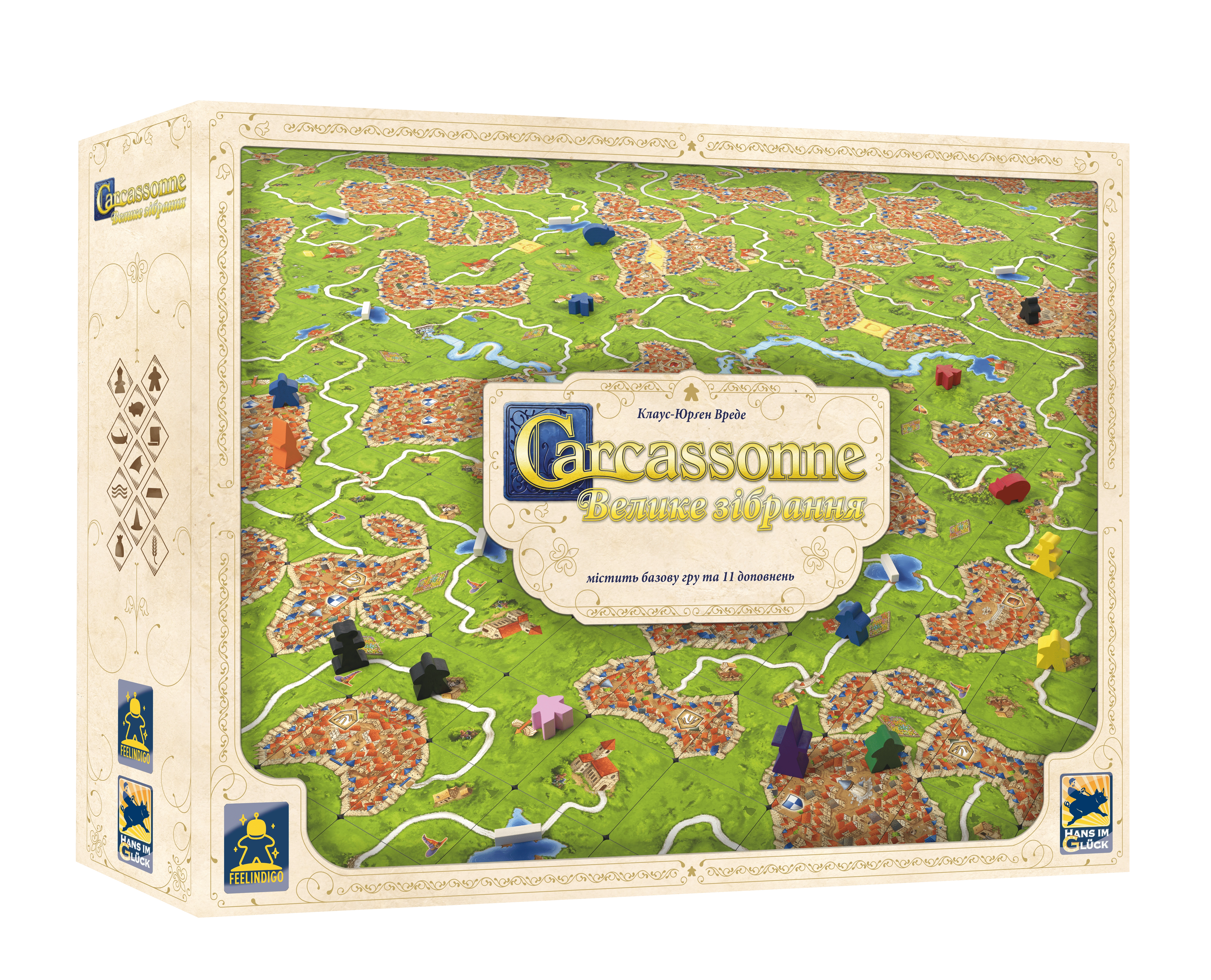 Каркассон. Велике зібрання (Carcassonne Big Box), бренду Feelindigo, для 2-6 гравців, час гри < 60хв. - KUBIX