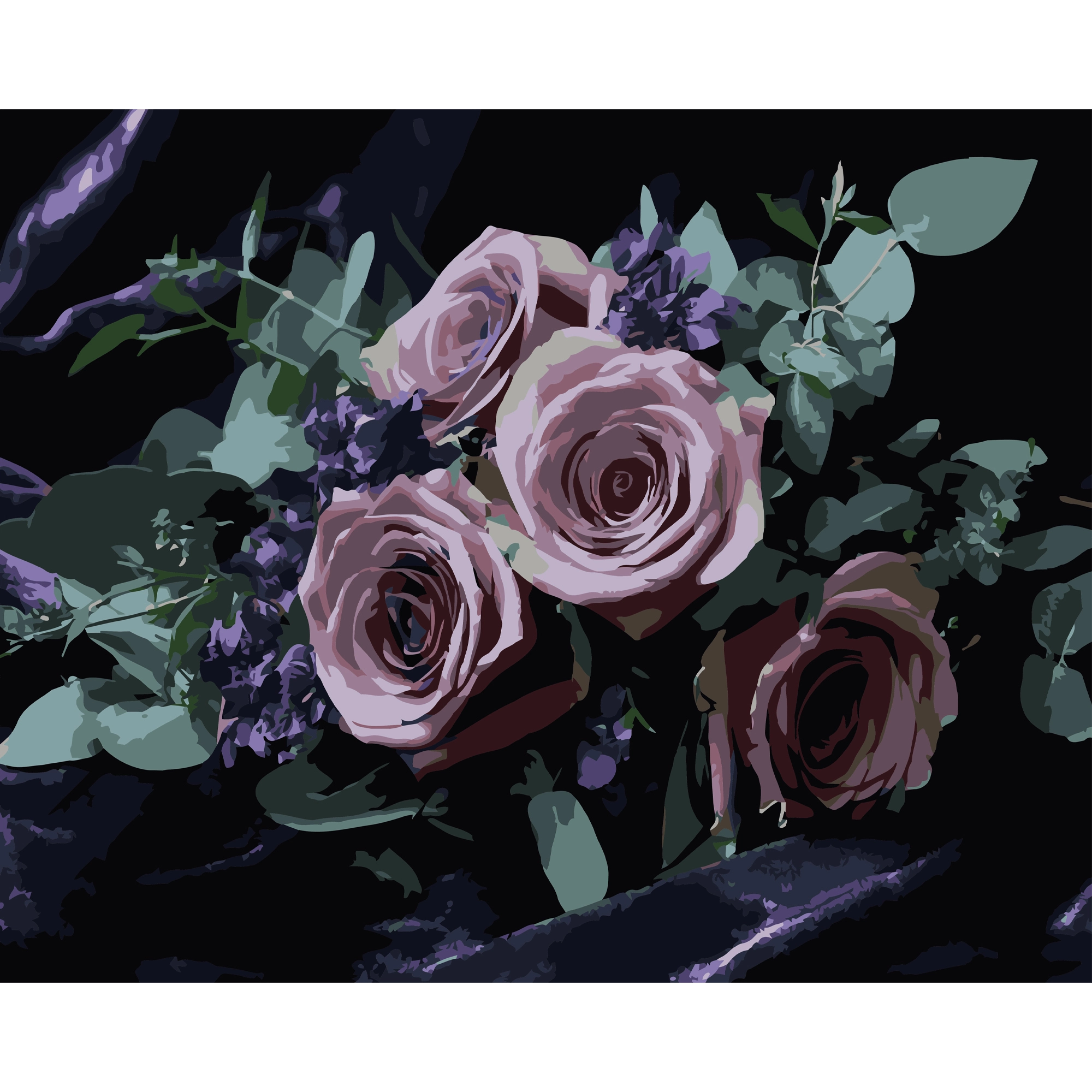 Картина по номерам Букет роз (40х50 см), бренду Strateg - KUBIX