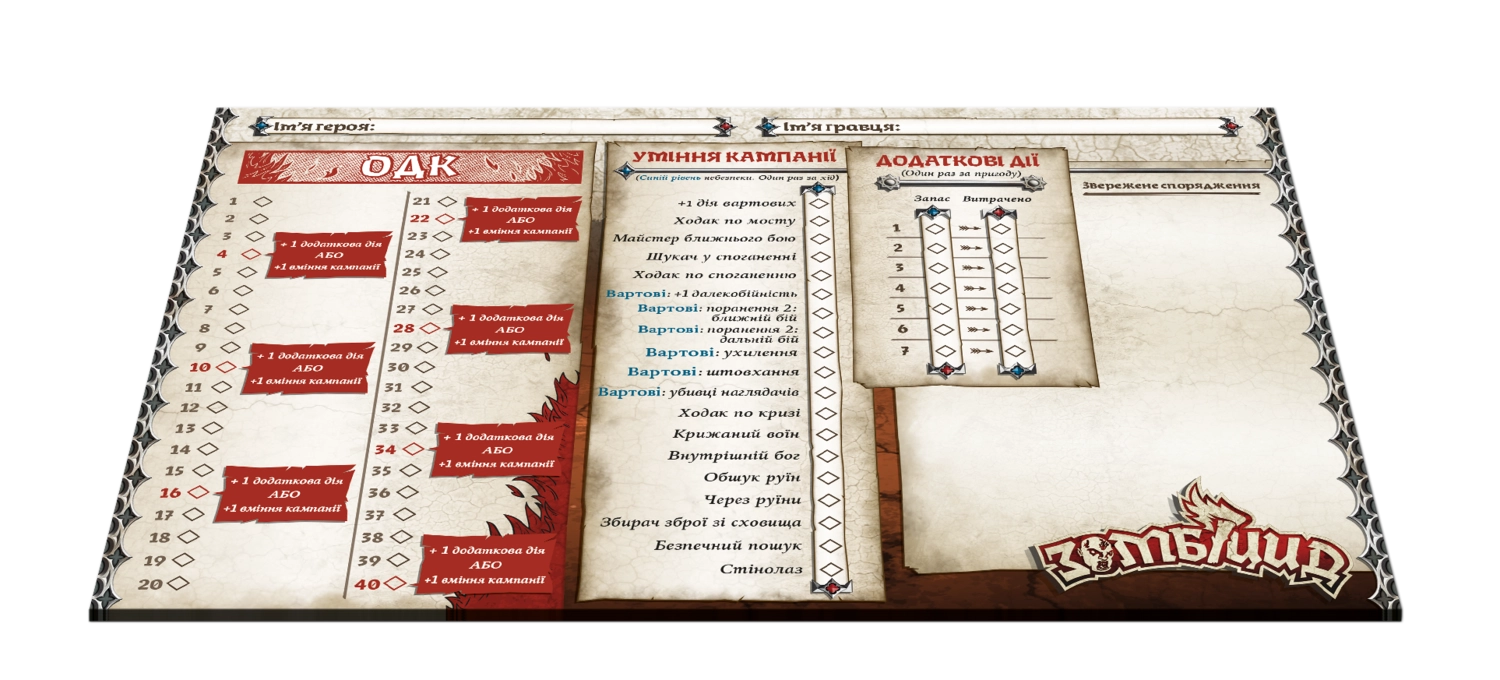 Настольная игра Зомбицид. Непокоренная Империя (Zombicide: White Death. Eternal Empire), бренду Geekach Games, для 1-6 гравців, час гри < 30мин. - 4 - KUBIX 