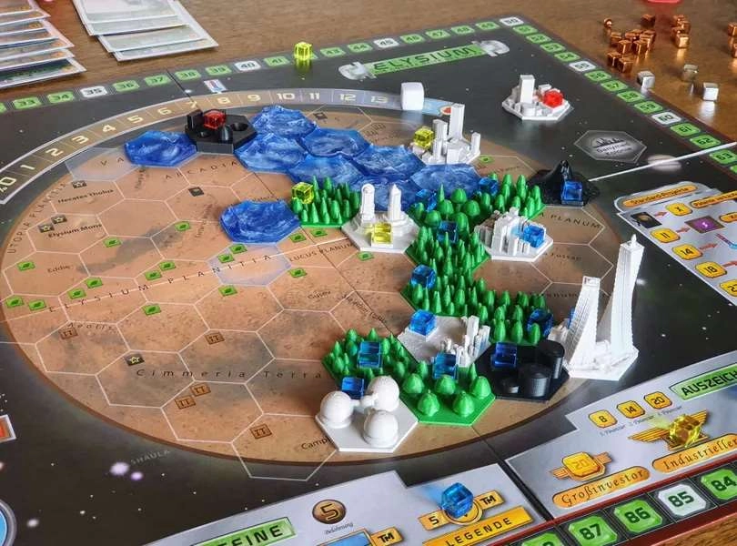Настольная игра Тераформирование Марса: Эллада и Элизий (Terraforming Mars: Hellas & Elysium), бренду Kilogames, для 1-5 гравців, час гри > 60мин. - 6 - KUBIX 