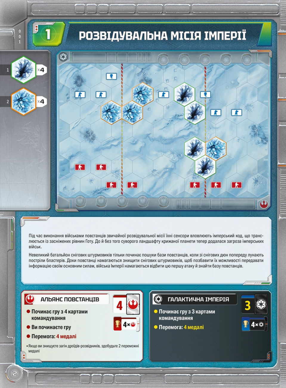 Настольная игра Звездные войны. Битва за Гот (Star Wars: Battle of Hoth), бренду Geekach Games, для 2-4 гравців, час гри < 30мин. - 5 - KUBIX 