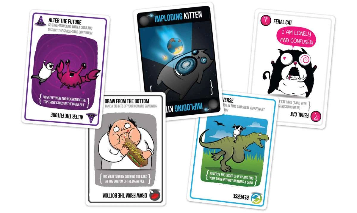 Настольная игра Взрывные котята. Сингулярные котята (Exploding Kittens. Imploding Kittens) (EN), бренду Exploding Kittens, для 2-6 гравців, час гри < 30мин. - 4 - KUBIX 