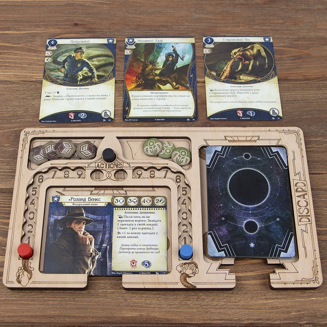 Игронайзер Планы игроков для игры Ужас Аркхэма: Карточная игра (Arkham Horror LCG Playerboards igronizer), бренду Tower Rex - 6 - KUBIX 