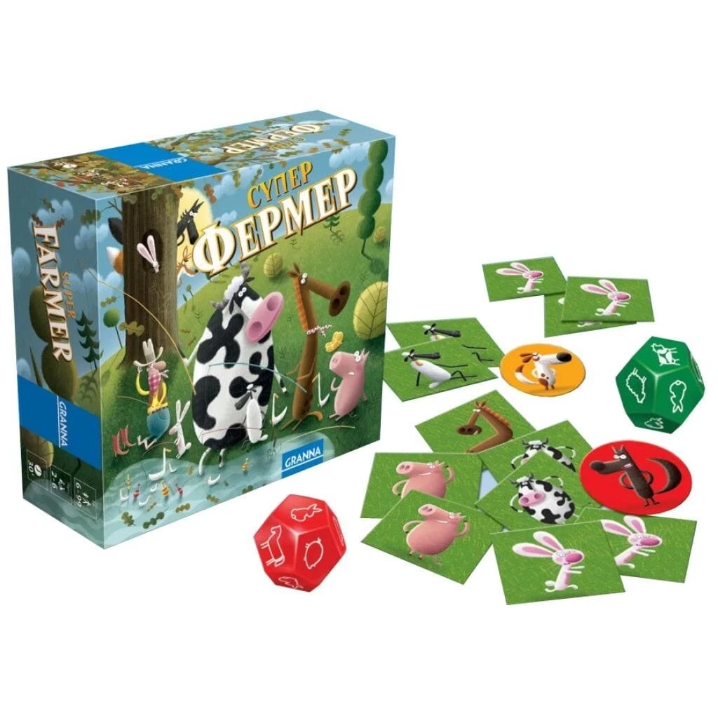 Настольная игра Суперфермер. Мини (Superfarmer. Mini), бренду Granna, для 2-6 гравців, час гри < 30мин. - 2 - KUBIX 