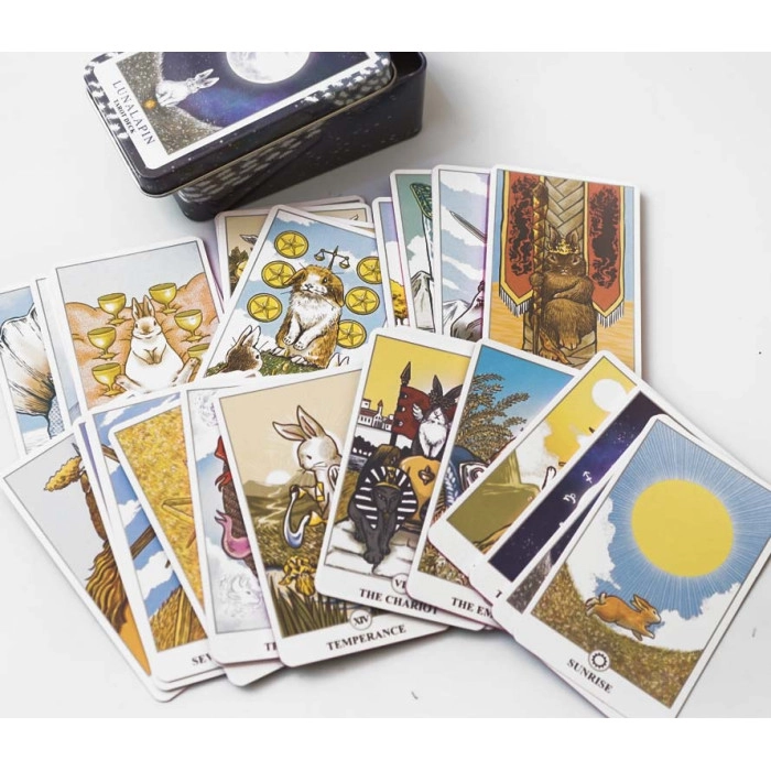 Карти ТАРО Місячного Кролика (Жерстяна коробка) (Lunalapin Tarot) - 3 - KUBIX 