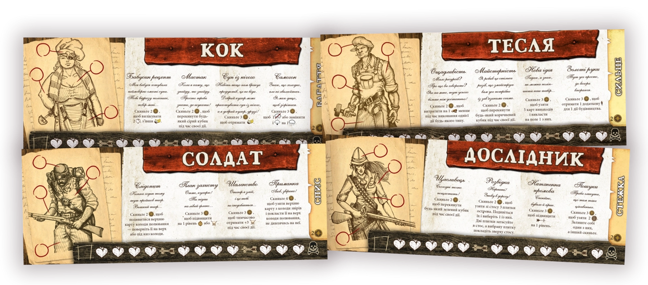 Настольная игра Робинзон Крузо. Приключения на проклятом острове (Robinson Crusoe: Adventures on the Cursed Island), бренду Geekach Games, для 1-4 гравців, час гри > 60мин. - 7 - KUBIX 