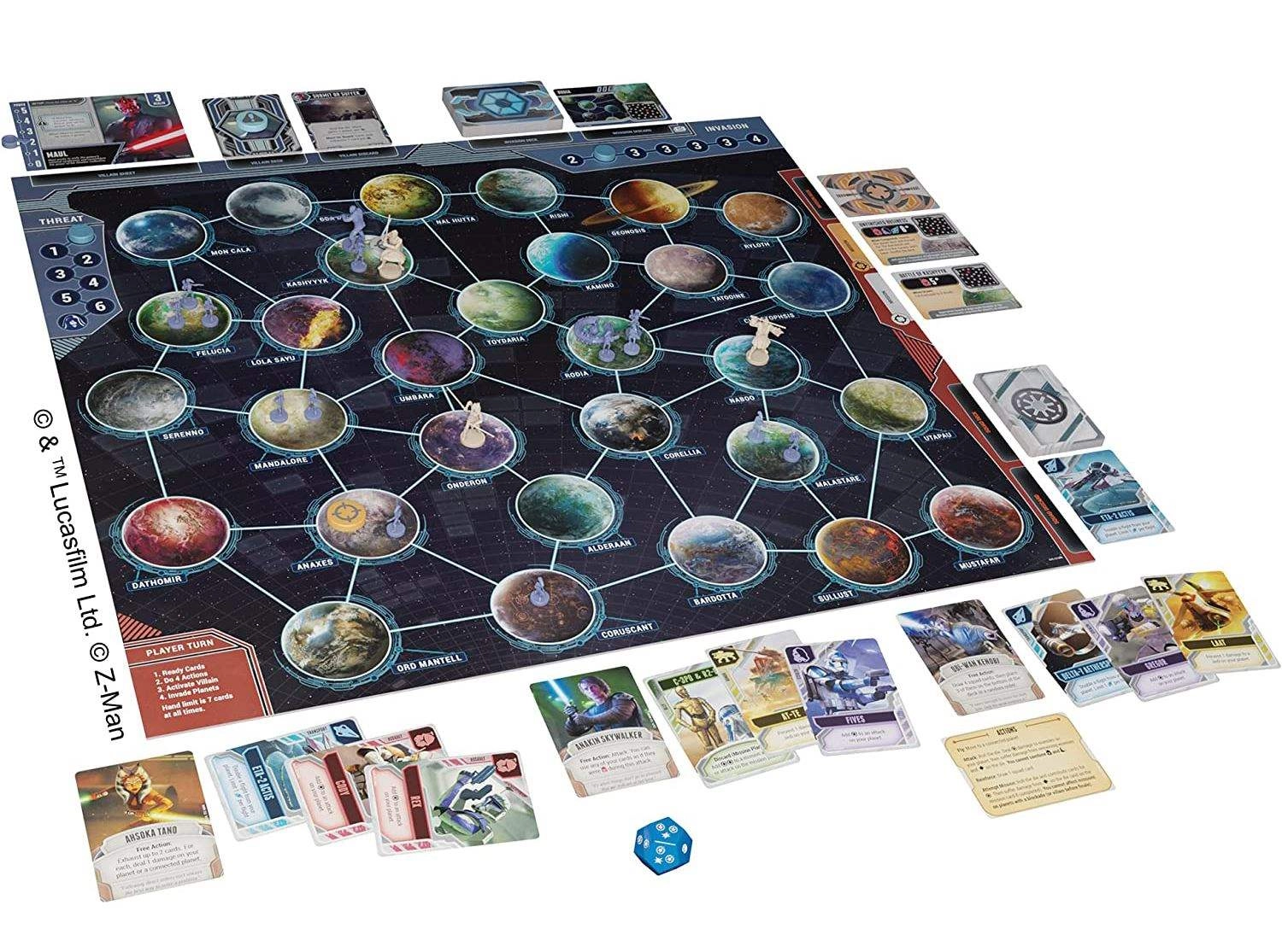 Настольная игра Star Wars: The Clone Wars. Игра по системе Пандемия (Звездные войны: Войны клонов. Пандемия) (EN), для 1-5 гравців, час гри < 60мин. - 4 - KUBIX 