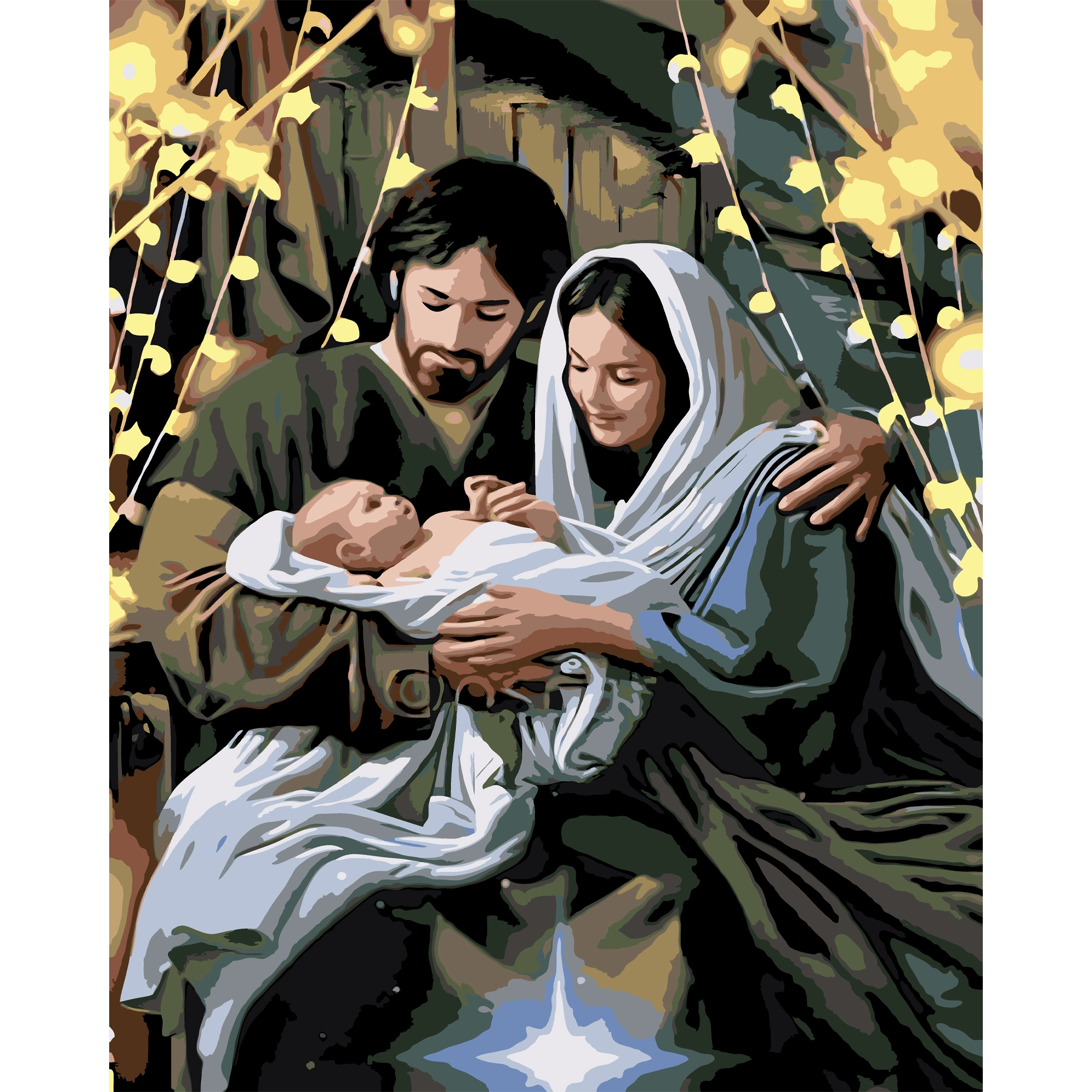 Картина за номерами Ніч народження (40х50 см), бренду Strateg - KUBIX