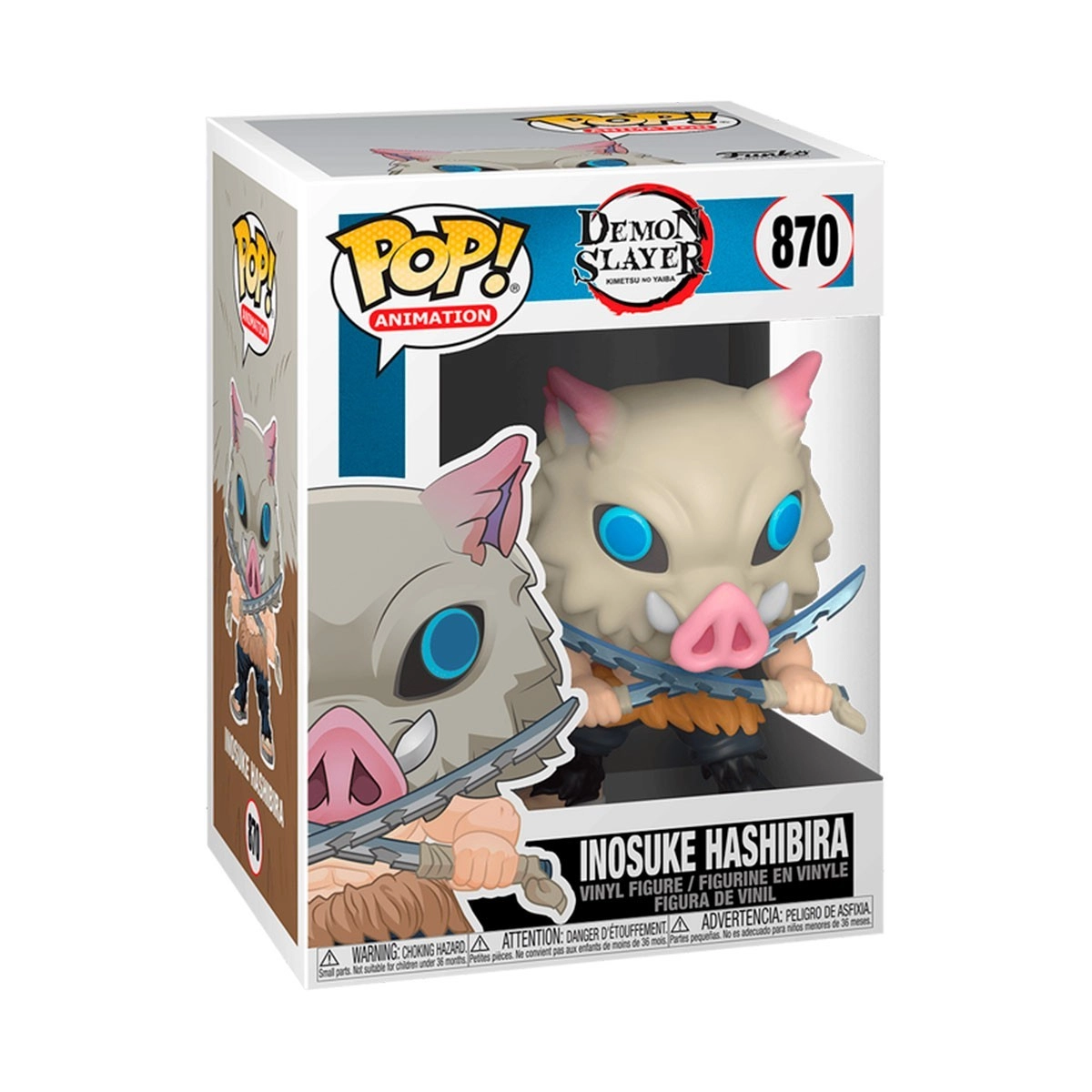 Ігрова фігурка FUNKO POP! ІНОСКЕ ХАШІБІРА З МЕЧЕМ (Inosuke Hashibira) Demon Slayer: #870, бренду Funko - 2 - KUBIX 