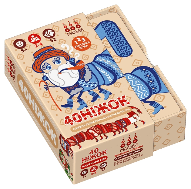 Настільна гра 40ніжок, бренду Мальви, для 2-4 гравців, час гри < 30хв. - KUBIX
