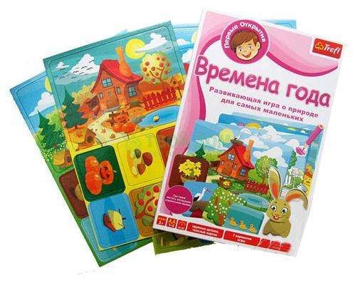 Настольная игра Первые открытия: Времена года, бренду Trefl, для 1-4 гравців, час гри < 30мин. - 3 - KUBIX