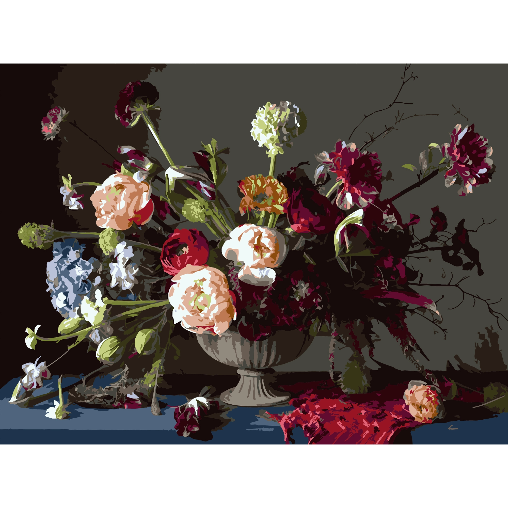 Картина по номерам Роскошный букет (30х40 см), бренду Strateg - KUBIX