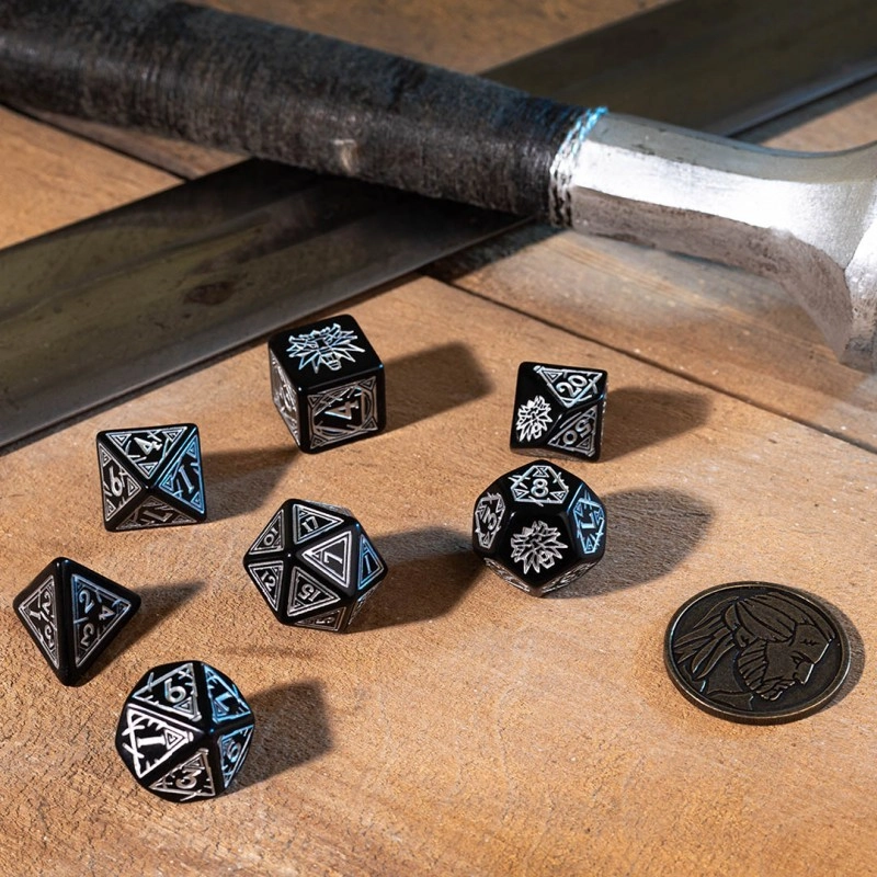 Набор кубиков The Witcher Dice Set. Geralt - Silver Sword Dice Set - 2 - KUBIX 