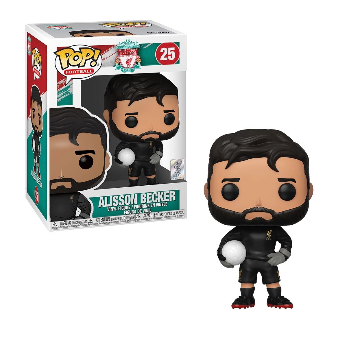 Игровая фигурка FUNKO POP! АЛИССОН БЕКЕР (Alisson Backer) Liverpool #25, бренду Funko - 2 - KUBIX 