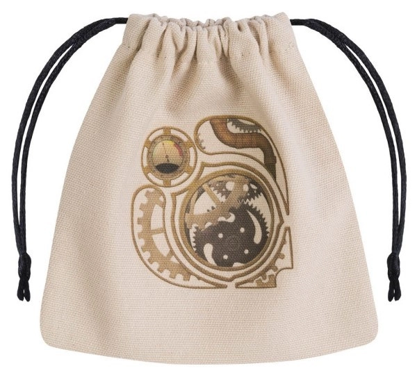 Мішечок Steampunk Beige & multicolor Dice Bag, бренду Q-Workshop - KUBIX