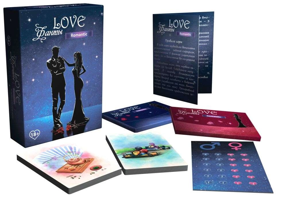 Настольная игра LOVE фанты Романтик (RU), бренду Bombat Game, для 2-2 гравців, час гри < 30мин. - 2 - KUBIX 