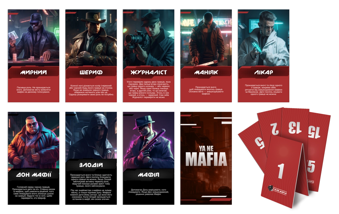 Настільна гра Я не мафія (YA NE MAFIA), бренду Rozum, для 6-12 гравців, час гри < 30хв. - 4 - KUBIX 