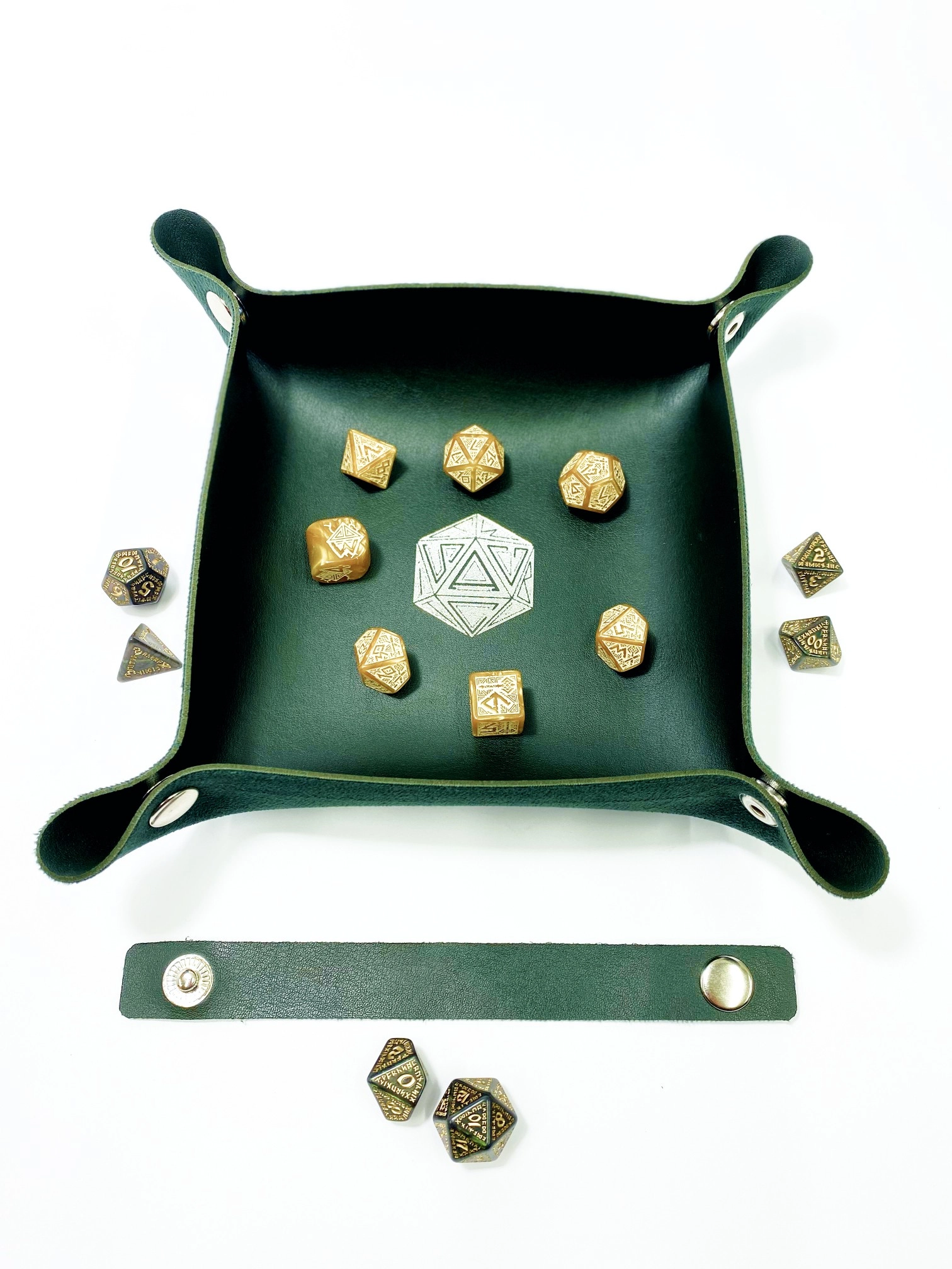 Лоток для кубиків D20 зелений Dice Tray, бренду Планета Ігор - 6 - KUBIX 