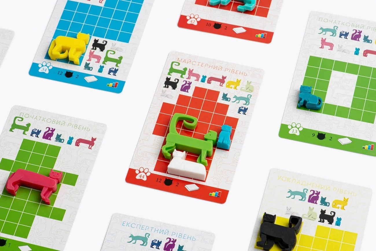 Настільна гра Котяча зграя. Гра-головоломка (Cat Stax), бренду Fun Games Shop, для 1-4 гравців, час гри < 30хв. - 5 - KUBIX 