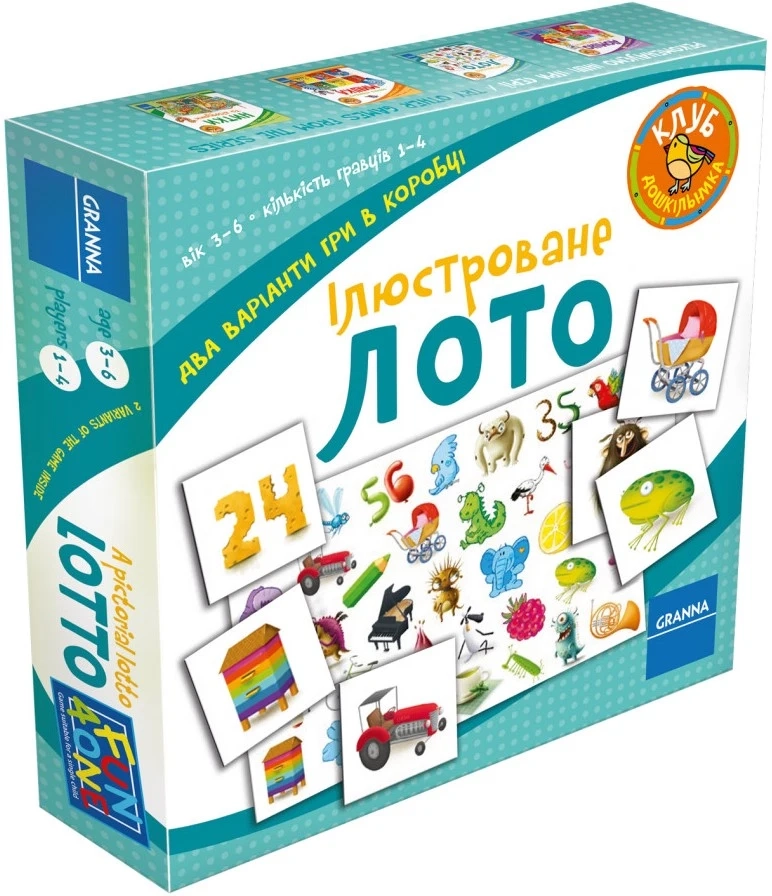 Настольная игра Иллюстрированное Лото, бренду Granna, для 1-4 гравців, час гри < 30мин. - KUBIX