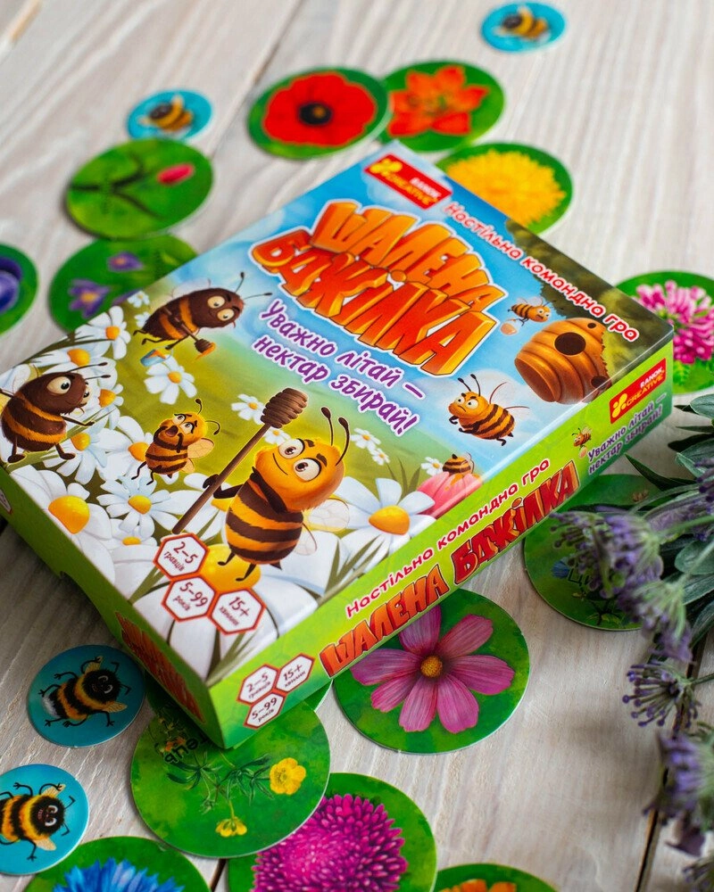 Настольная игра Безумная пчелка, бренду Ранок, для 2-5 гравців, час гри < 30мин. - 3 - KUBIX 