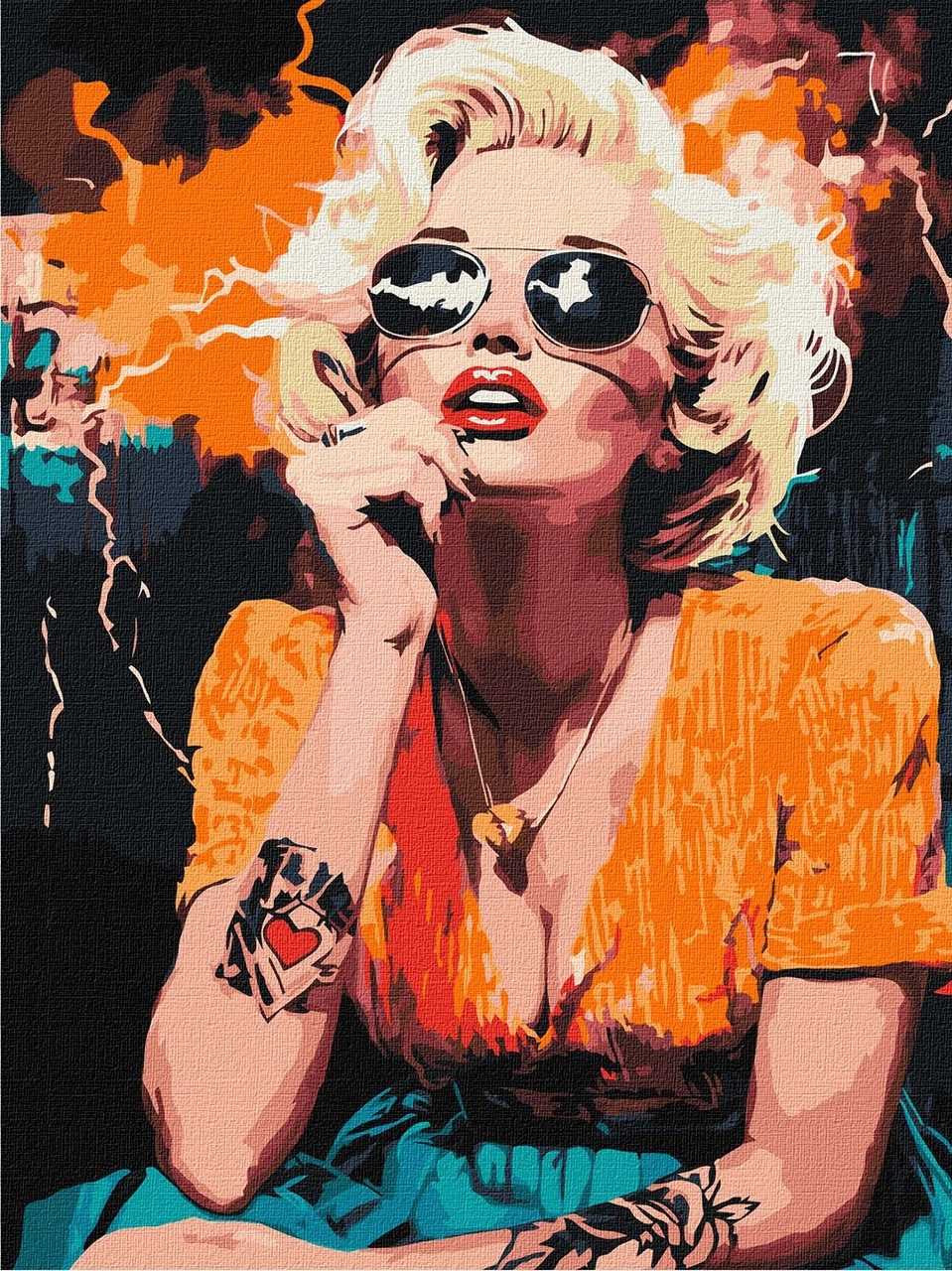Картина по номерам Монро в Голливуде (30x40 см), бренду Идейка - KUBIX