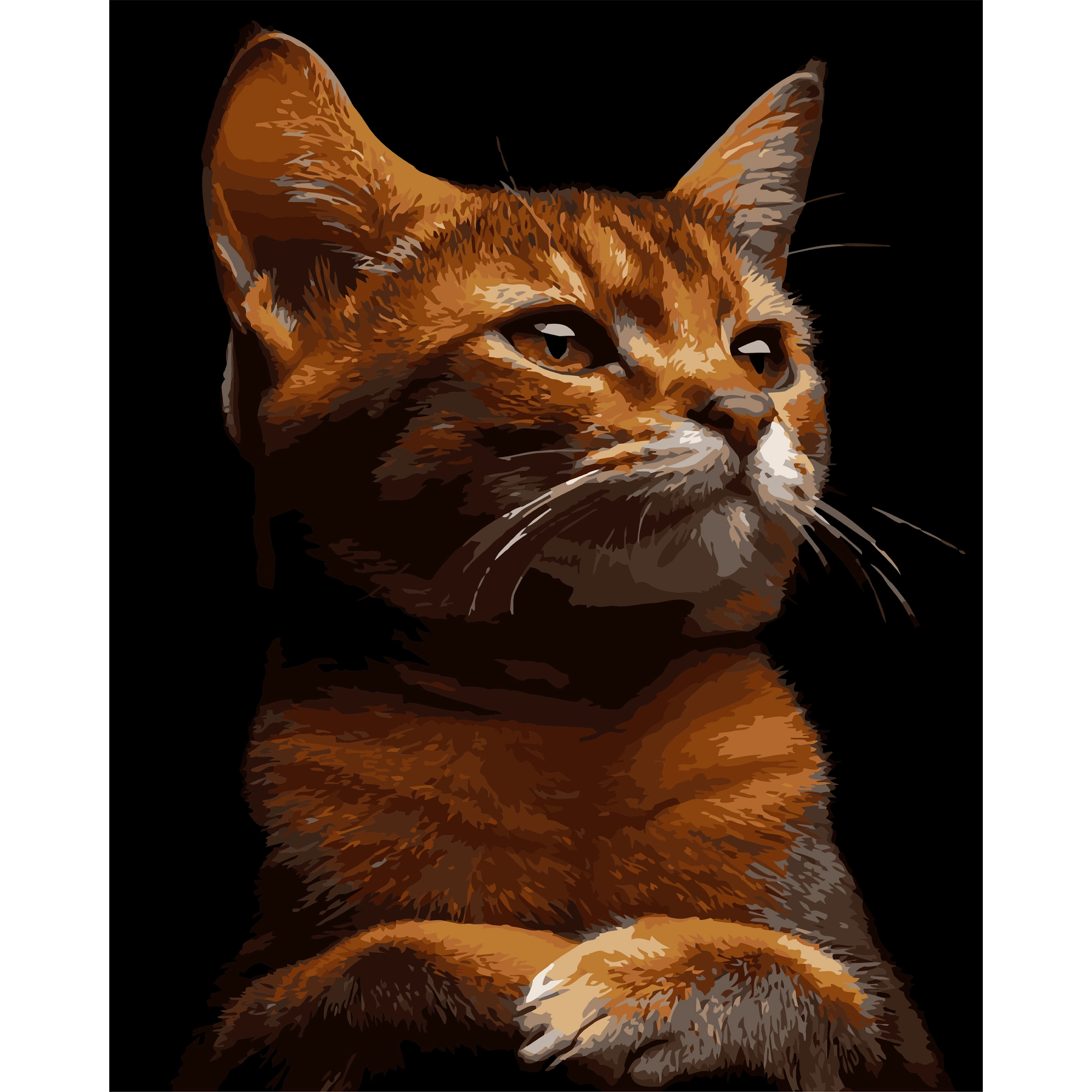 Картина по номерам Рыжий характер (40х50 см), бренду Strateg - KUBIX